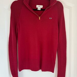 Vineyard Vines Red V-Neck Sweater